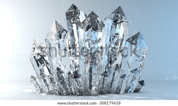 Quartz Crystals Growing Stock Photo (Edit Now) 308179658