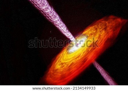 Quasar in dark space. Elements of this image furnished by NASA. High quality photo