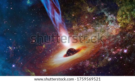Quasar in deep space. Elements of this image furnished by NASA.