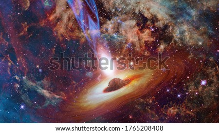 Quasar in deep space. Elements of this image furnished by NASA.