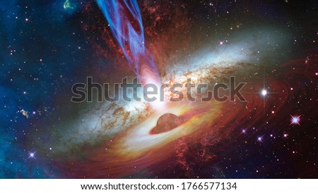 Quasar in deep space. Elements of this image furnished by NASA.