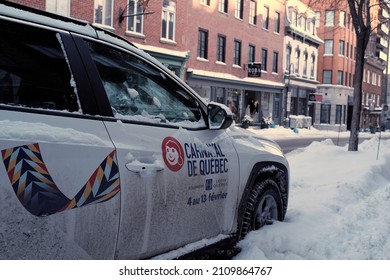 Quebec, Canada - 01-20-2022: A Quebec City Carnival Car