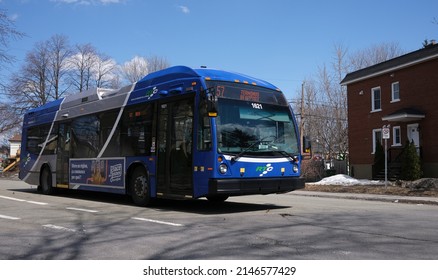 Quebec, Canada - 04-15-2022: A Quebec City RTC Bus