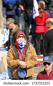 
Quebec, Canada - 05/12/2016: Manifestation Of CUPE, Canadian Union Of Public Employees And The FTQ, Quebec Federation Of Workers In Quebec