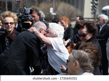 
Quebec, Canada - 06/05/2015: Unveiling Of The Bust Of Camille Laurin With The Presence Of Bernard Landry, Premier Of Quebec From 2001 To 2003 At The Quebec National Assembly In Quebec