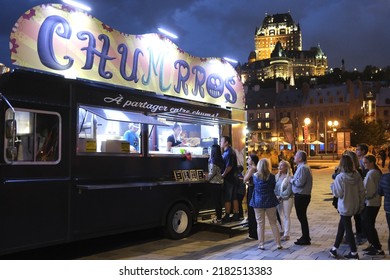 Quebec, Canada - 07-21-2022: ChuMrros Food Truck In Quebec City