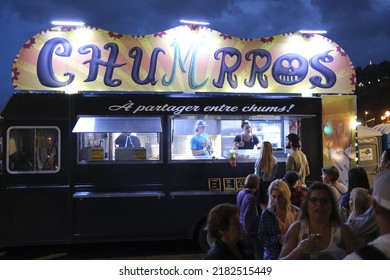 Quebec, Canada - 07-21-2022: ChuMrros Food Truck In Quebec City