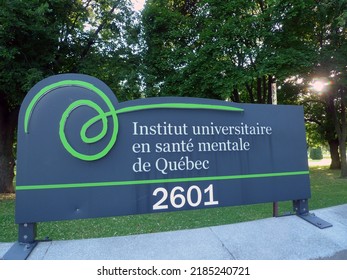 Quebec, Canada - 07-31-2022: Mental Health University Institute Of Quebec