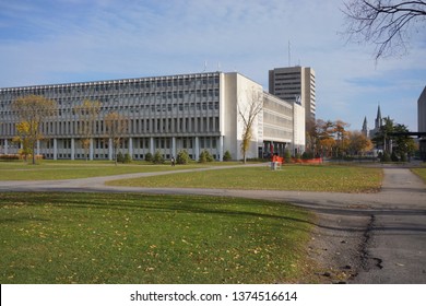 Quebec, Canada, 10 22 2017 : View Of Laval University In Quebec City