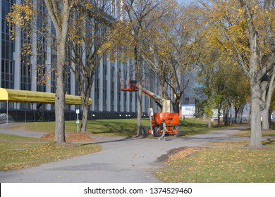 Quebec, Canada, 10 22 2017 : View Of Laval University In Quebec City