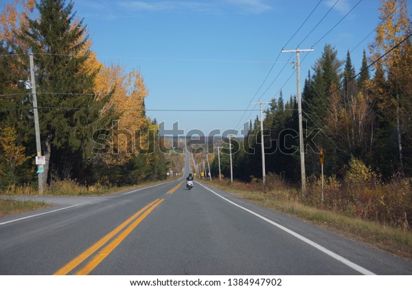 quebec, canada, 10\
22 2017 : road to stratford from weedon on the summit drive of\
eastern townships in\
quebec