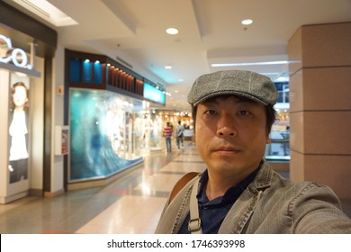 Quebec, Canada, 10 23 2017 : A Man Standing At Montreal Underground City In Place Montreal Trust Area