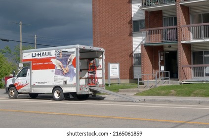 Quebec, Canada - 2022-06-05: A U-Haul Rental Moving Truck