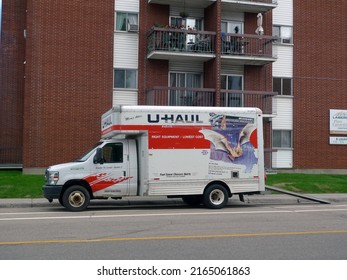 Quebec, Canada - 2022-06-05: A U-Haul Rental Moving Truck