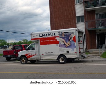 Quebec, Canada - 2022-06-05: A U-Haul Rental Moving Truck