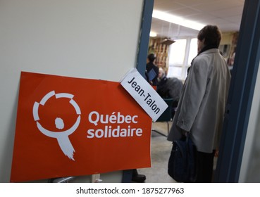 Quebec, Canada - 29-04-2015: Françoise David, Activist And Feminist Politician And Quebec Anti-globalist From Quebec Solidaire