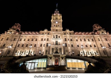 Quebec City, Quebec, Canada, 20 September, 2021: Government Parliament Building Of National Assembly Of Quebec Located On Quebec's Parliament Hill