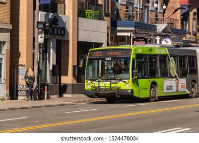 Quebec City, Canada - 5 October 2019: A RTC Bus On Rene Levesque Bld.