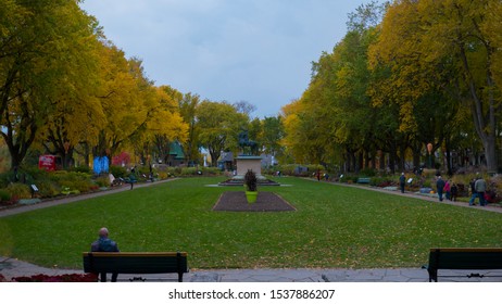 Quebec City, Joan Of Arc Garden, In During Autumn. Photo Taken At Quebec City QC, Canada, On 10/21/2019.