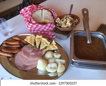 Quebec Lunch At Maple Syrup Sugar Shack In Canada