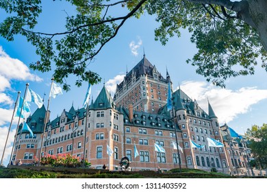 Quebec, OCT 1: Exterior View Of The Famous Fairmont Le Château Frontenac On OCT 1, 2018 At Quebec, Canada