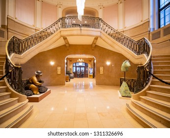 Quebec, OCT 1: Interior View Of The Famous Fairmont Le Château Frontenac On OCT 1, 2018 At Quebec, Canada