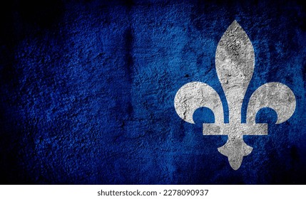 Quebec Province Fleur de Lys emblem abstract background. Quebec is a province of Canada country. Concrete texture background - Shutterstock ID 2278090937