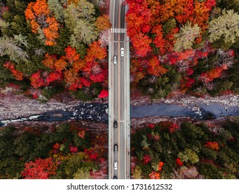 Quechee Gorge Vermont Drone Shot 