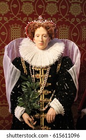 Queen Elizabeth I, London, United Kingdom - March 20, 2017: Queen Elizabeth I 1st wax figure at musuem London, England - stock photo , stock photograph image picture 