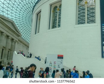 Queen Elizabeth II Great Court. British Museum, London, England.August 03 Of 2017.