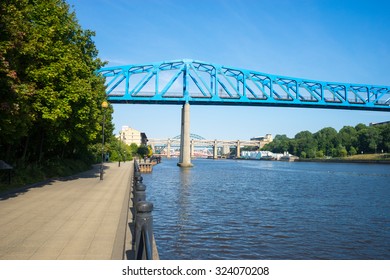 Queen Elizabeth II Metro Bridge, Which Spans The River Tyne Between Newcaslte Upon Tyne & Gateshead.  Steel Truss Construction With Fabricated Box Chords.