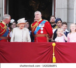 Queen Elizabeth And Prince Andrew,  London Uk 8June 2019- Meghan Markle Prince Harry Charles Andrew At Trooping The Colour Royal Family Buckingham Palace Stock Photo Press