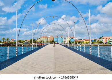 Queen Emma Bridge In Willemstad, Curaçao