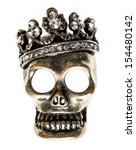 queen or king skull with crown. halloween background