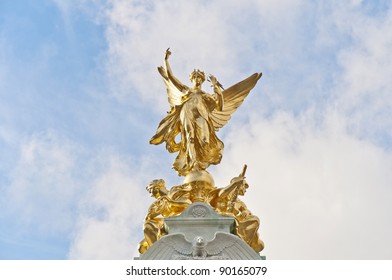 Queen Victoria Memorial in front of Buckingham Palace at London, England