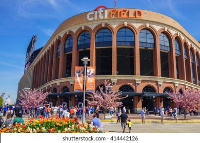 Queens, New York - 3 May 2015: Citi Field Stadium Located In Flushing Meadows Corona Park And Home Of The New York Mets.