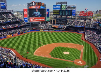 Queens, New York - 3 May 2015: Citi Field Stadium Located In Flushing Meadows Corona Park And Home Of The New York Mets.