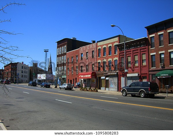 QUEENS, NEW YORK – APRIL 2: A view of Jackson\
Avenue on April 2, 2006 in Queens, New York. Jackson Avenue was\
named for John C. Jackson (1809-1899), a respected citizen of\
Queens County.