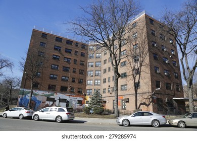 QUEENS, NEW YORK - MARCH 24, 2015: New York City Housing Authority Public Housing  In Astoria