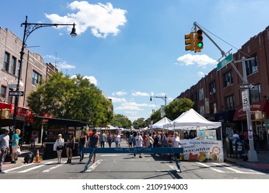 Queens, New York USA - September 6 2021: Labor Day Street Fair In Astoria Queens Of New York City