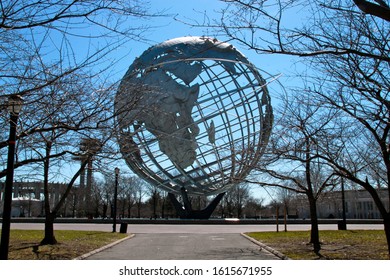 Queens, NY - March 28 2015: View Of The Unisphere At Flushing Meadows-Corona Park