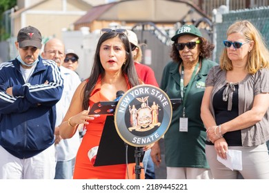 Queens, NY USA August 12, 2022. Senator Jessica Ramos Held A Press Conference In East Elmhurst For Storm Preparedness As Hurricane Season Approaches. 