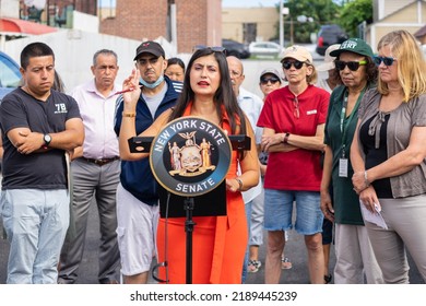 Queens, NY USA August 12, 2022. Senator Jessica Ramos Held A Press Conference In East Elmhurst For Storm Preparedness As Hurricane Season Approaches. 