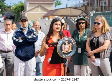 Queens, NY USA August 12, 2022. Senator Jessica Ramos Held A Press Conference In East Elmhurst For Storm Preparedness As Hurricane Season Approaches. 