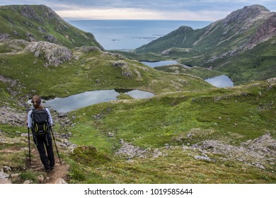 The Queen's Route is a marked hiking trail between the historical fisherman's villages Nyksund and Stø in the Vesterålen archipelago.