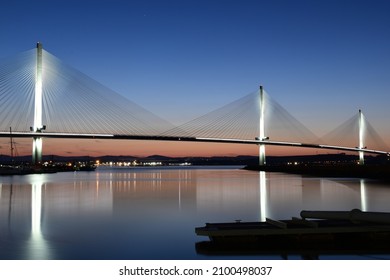 Queensferry Crossing Bridge In Scotland, UK