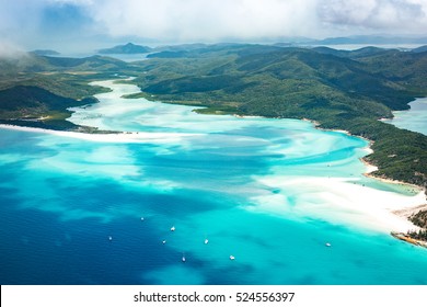 Queensland, Australia. Whitehaven Beach And Whitsundays From Above