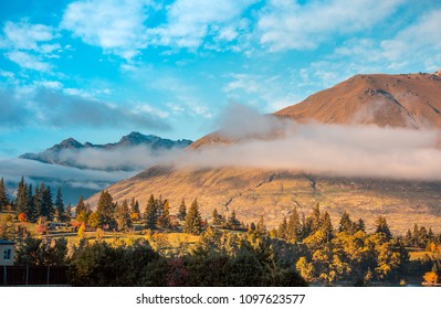 Queenstown fall season landscape at sunrise - Shutterstock ID 1097623577