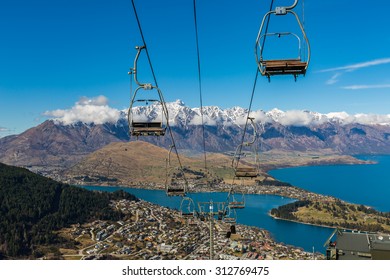 Queenstown overlook from top of Skyline Gondola, New Zealand