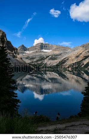 Similar – Image, Stock Photo Bow Lake Panorama at the Icefield Parkway in Banff National Park